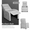 Home Recliner Chair - Linen Fabric Sofa Lounge Armchair SHILOH GREY