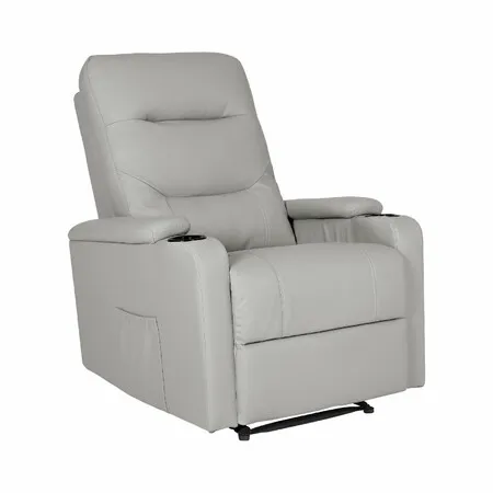 Home Recliner Chair - PU Leather Sofa Lounge Armchair DAKOTA GREY