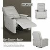 Home Recliner Chair - PU Leather Sofa Lounge Armchair DAKOTA GREY