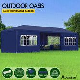 ALFORDSON Gazebo 3x9m Outdoor Wedding Marquee Camping Canopy Portable Blue