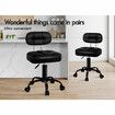 ALFORDSON 2x Salon Stool Backrest Swivel Barber Hair Dress Chair Tufan All Black