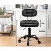 ALFORDSON 2x Salon Stool Backrest Swivel Barber Hair Dress Chair Tufan All Black