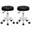 ALFORDSON 2x Salon Stool Round Swivel Barber Hair Dress Chair Gas Lift  Black