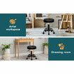 ALFORDSON 2x Salon Stool Round Swivel Barber Hair Dress Chair Gas Lift All Black