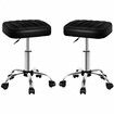 ALFORDSON 2x Salon Stool Square Swivel Barber Hair Dress Chair Gas Lift Black