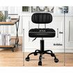ALFORDSON 2x Salon Stool Backrest Swivel Barber Hair Dress Chair Lina All Black