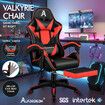 ALFORDSON Gaming Office Chair Massage Computer Footrest Seat Leather Black & Red