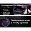 ALFORDSON Gaming Office Chair Massage Computer Footrest Leather Black & Purple