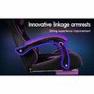 ALFORDSON Gaming Office Chair Massage Computer Footrest Leather Black & Purple