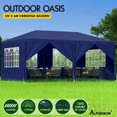 ALFORDSON Gazebo 3x6m Outdoor Wedding Marquee Camping Canopy Portable Blue