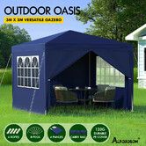 ALFORDSON Gazebo 3x3m Outdoor Wedding Marquee Camping Canopy Portable Blue