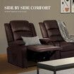 Home Recliner Chair - PU Leather Sofa Lounge Armchair MARLO BROWN
