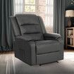 Home Recliner Chair - PU Leather Sofa Lounge Armchair MARLO GREY