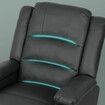 Home Recliner Chair - PU Leather Sofa Lounge Armchair MARLO GREY