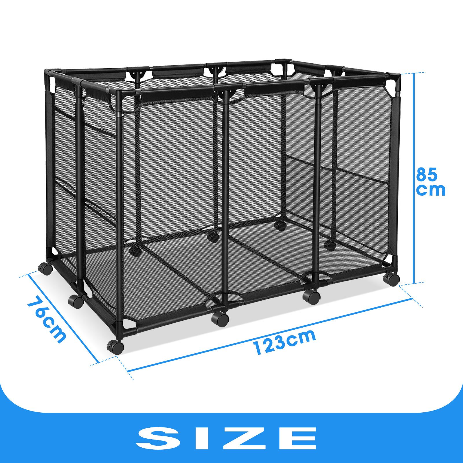 Pool Storage Bin Cart Poolside Toys Box Floats Noodles Container Organizer Outdoor Portable Rolling Wheels Mesh Basket Swimming Equipment Balls Holder