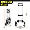 Foldable Dolly Hand Truck Shopping Cart Trolley Stair Climbing Portable Utility Grocery Luggage Transport Moving Office Camping Telescopic Handle