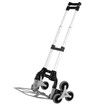 Foldable Dolly Hand Truck Shopping Cart Trolley Stair Climbing Portable Utility Grocery Luggage Transport Moving Office Camping Telescopic Handle