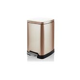 20L Rubbish Bin Champagne Gold Coloured Tungsten Steel Pedal Flip Top Kitchen Bathroom Office Garbage Bin