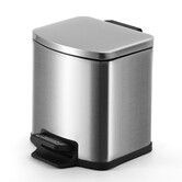 9L Small Rubbish Pedal Bin stainless steel waste bin Square 9L capacity Satin finish Soft Close for Kitchen Home Room