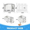Dog Pet Cat Kennel Enclosure Cage Safety Gate Playpen Crate Fence Whelping Box Barrier Kitten Puppy Furniture Train Play Pen 6 Panels 2 in 1 Portable