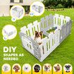 Dog Pet Cat Kennel Enclosure Cage Safety Gate Playpen Crate Fence Whelping Box Barrier Kitten Puppy Furniture Train Play Pen 6 Panels 2 in 1 Portable