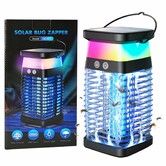 Solar Bug Zapper Outdoor 4200V Highly Effective Mosquito Zapper Portable Rechargeable with Night Light Electric Cordless Fly Zapper IP68 Waterproof