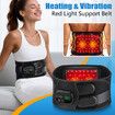 Cordless Infrared Red Light Vibration Massage Wrist Wrap Pad Brace with 660nm and 850nm Back Massager Heating Waist Massage Belt