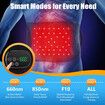 Cordless Infrared Red Light Vibration Massage Wrist Wrap Pad Brace with 660nm and 850nm Back Massager Heating Waist Massage Belt