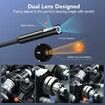 5" IPS Dual Lens Endoscope Camera with Lights,1080P Photo Video Inspection Borescope,IP67 Waterproof Endoscope 5M Industrial Snake Camera