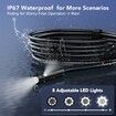 5" IPS Dual Lens Endoscope Camera with Lights,1080P Photo Video Inspection Borescope,IP67 Waterproof Endoscope 5M Industrial Snake Camera