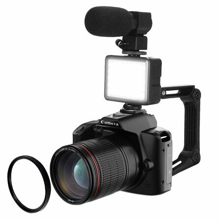 4K Vlogging Camera 64MP Night Vision Digital Camera for Photography with,3in Screen 16X Digital Zoom Camcorders Video Camera with Fill Light Mic Stabilizer