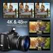 Digital Camera Compact Vlogging Camera,4K 48MP Camera for Photography with 2 Batteries,32GB SD Card,16X Digital Zoom,3.0 inch Screen,Camera for Beginners