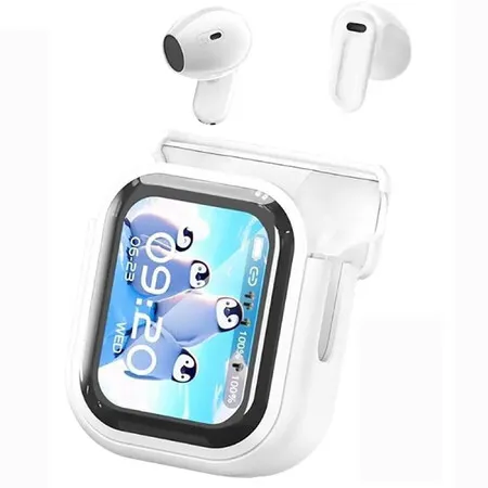 Translation Earbud,5 Translation Modes,LCD Touch Screen,60H Playtime,HiFi Sound,134 Languages AI Translation Earbuds Real Time for Travel,Business (White)