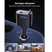 Retractable Car Charger 4 in 1, Fast Car Phone Charger with Cord 2.6ft, USB C and Apple Car Adapter, Compatible with iPhone, Galaxy, Pixel