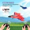 Remote Control Airplane Toys 2.4 GHZ Smart 6-axis Gyro Stabilizer RTF RC Jet Aircraft Easy to Fly Outdoor Toy RC Glider for Beginners (Red)