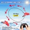 Remote Control Airplane Toys 2.4 GHZ Smart 6-axis Gyro Stabilizer RTF RC Jet Aircraft Easy to Fly Outdoor Toy RC Glider for Beginners (Red)
