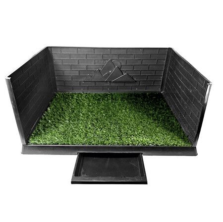 Large Dog Grass Pad with Tray, 2 PCS Dog Grass Pee Pads, Bionic Wall, Mat Pet Grass Mat for Indoor and Outdoor Use, Dog Grass Pee Pad Potty Training