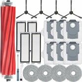 19Pcs Replacement Parts for Roborock Q Revo,Q Revo Vacuum Cleaner Accessories Kit,1 Main Brush 4 Mop Pads 4 Side Brush 4 Hepa Filters 6 Vacuum Bags