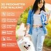 3D Pedometer for Walking,Simple Walking Step Counter with Removable Clip and Strap,USB Rechargeable Step Tracker with Backlight,Accurate Step Counter
