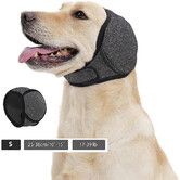 Dog Calming Hoodie Quiet Ear Cover for Noise Protection Anxiety Relief Ear Muffs, Head Circle Length: 25.4cm to 38.1 cm, Grey, Small