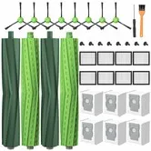 Replacement Parts for iRobot Roomba j7(7150) j7+ (7550) i3 i3+ i4 i6 i6+(6550) i7(7150) i7+(7550) i8 i8+ Robot Vacuum, 2 Sets Roller Brushes,8 HEPA Filters,8 Side Brushes,6 Dust Bags,4 Screws