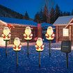 Solar Christmas Pathway Lights Outdoor,Waterproof Led Christmas Santa Lights,Christmas Decorations Outdoor For Yard Patio Walkway Garden Decor