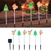 Solar Christmas Pathway Lights Outdoor,Waterproof Led Christmas Reindeer Lights,Christmas Decorations Outdoor For Yard Patio Walkway Garden Decor