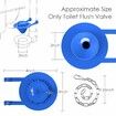 2 Pack Universal 2In Toilet Flapper Replacement Kit Durable Rubber & Stainless Steel Chain