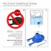 2 Pack Universal 2In Toilet Flapper Replacement Kit Durable Rubber & Stainless Steel Chain