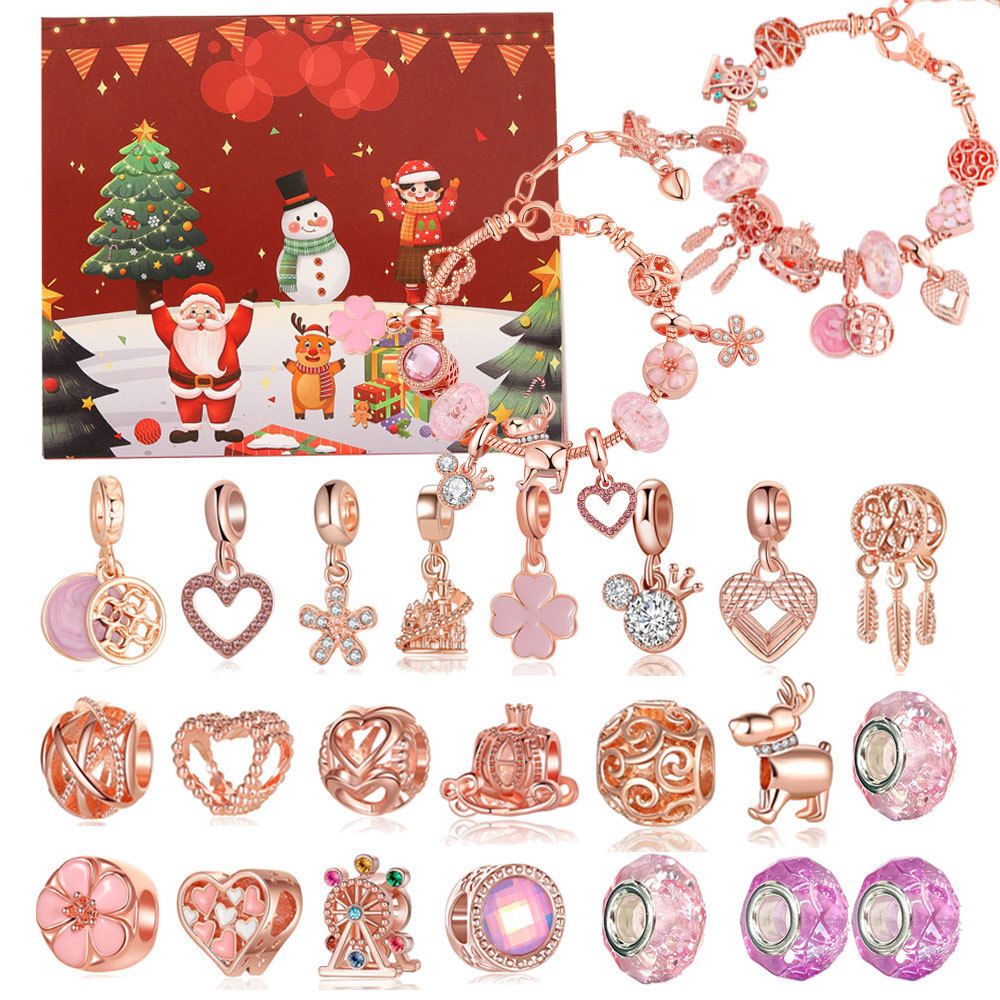 Advent Calendar Bracelet Christmas Countdown Calendar Christmas DIY Bracelets Jewelry Making Kit Christmas Suprise Gift