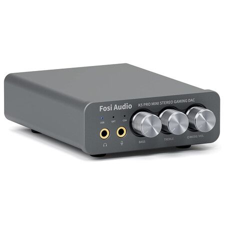 Audio K5 Pro Gaming DAC Headphone Amplifier Mini HiFi Stereo Digital to Analog Audio Converter USB Type C Optical, Coaxial to RCA/3.5MM AUX