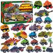 24 Days Monster Truck Christmas Countdown Calendar Pull Back Cars Set for Boys, Christmas Holiday Gift & Party Favor for Dino Lovers