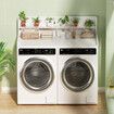 Washer and Dryer Countertop Shelf Laundry Room Storage Organiser Over The Front Load Washing Machine Table Top Shelves White 2 Tier Cover 137x70x30cm