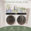 Washer and Dryer Countertop Shelf Laundry Room Storage Organiser Over The Front Load Washing Machine Table Top Shelves White 2 Tier Cover 137x70x30cm